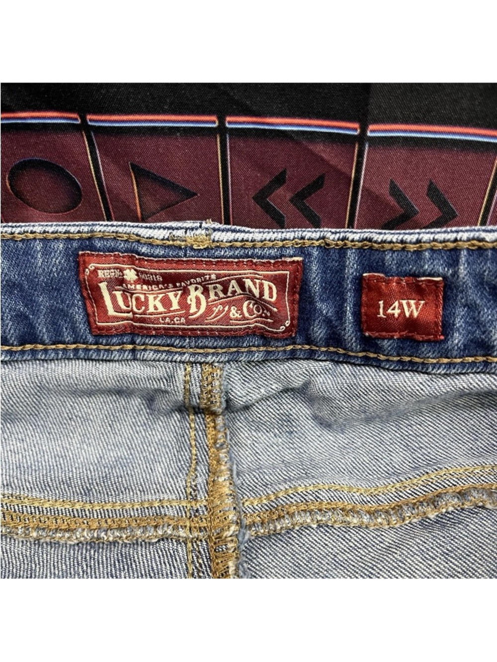 Lucky Brand Blue Embroidered Distressed Denim Shorts - Picture 9 of 11
